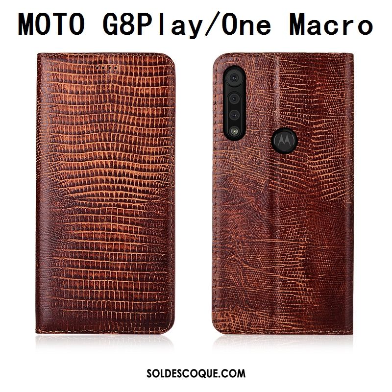 Coque Motorola One Macro Téléphone Portable Étui En Cuir Tout Compris Fluide Doux Protection Pas Cher