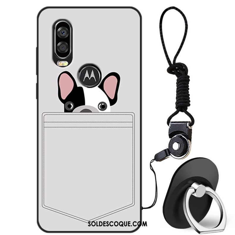 Coque Motorola One Vision Créatif Protection Étui Silicone Rose Housse Soldes