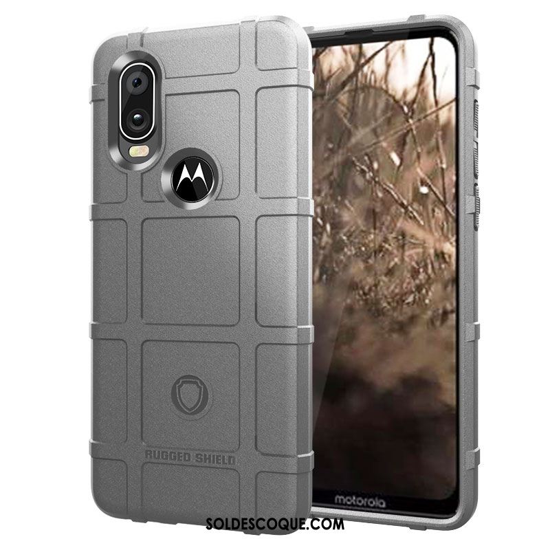 Coque Motorola One Vision Marque De Tendance Ballon Silicone Trois Défenses Téléphone Portable Pas Cher