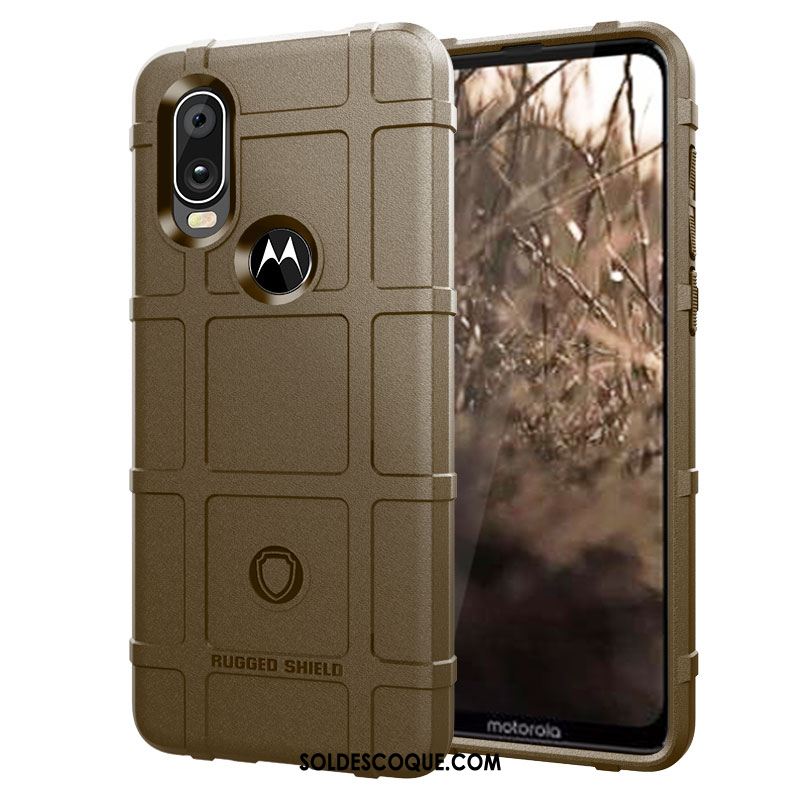 Coque Motorola One Vision Marque De Tendance Ballon Silicone Trois Défenses Téléphone Portable Pas Cher