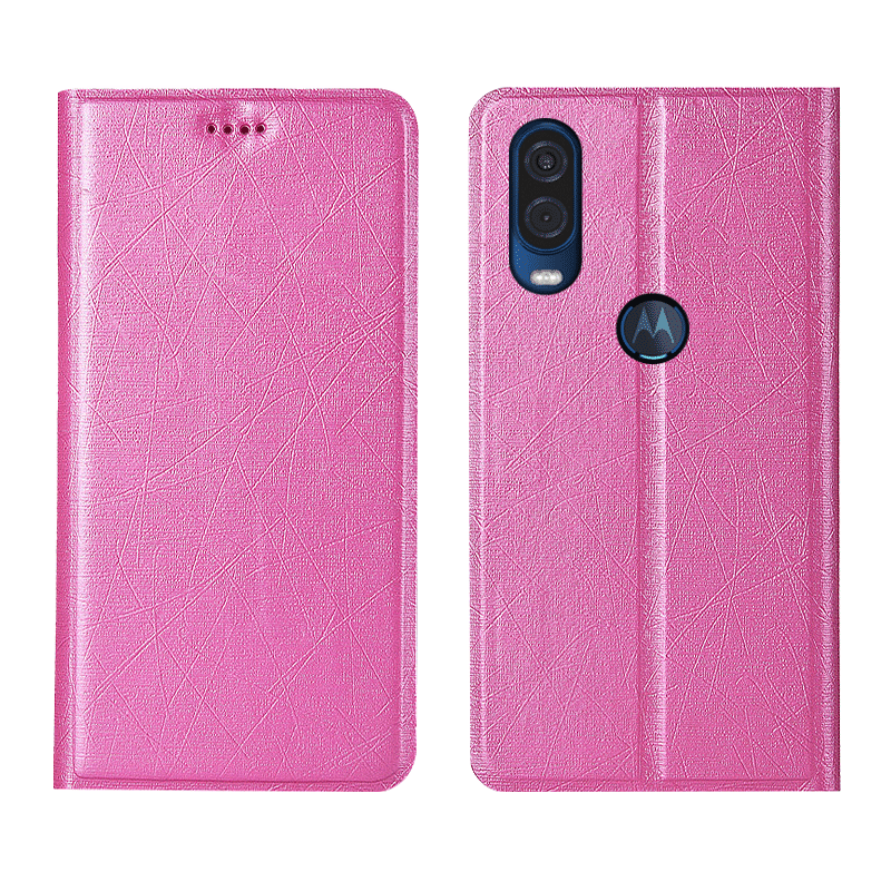 Coque Motorola One Vision Protection Soie Téléphone Portable Étui Rose Soldes