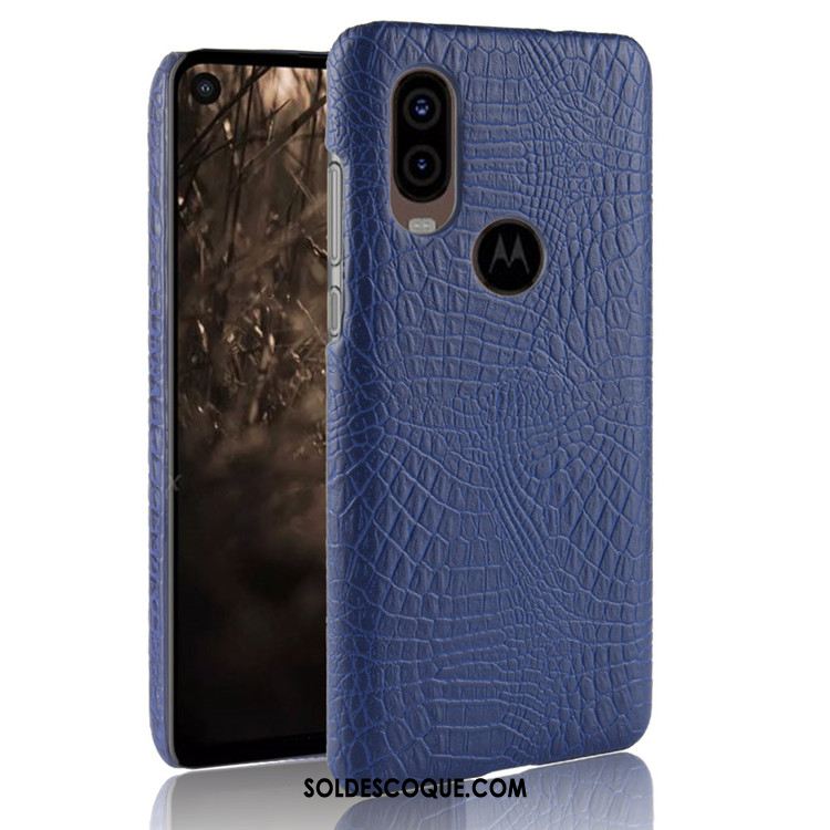 Coque Motorola One Vision Étui Noir Délavé En Daim Téléphone Portable Protection En Vente