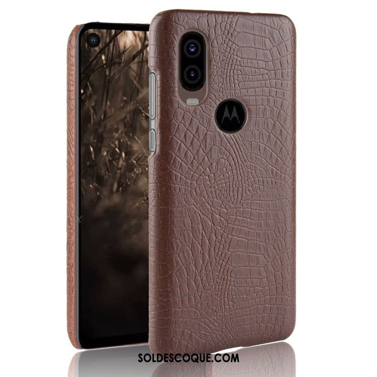 Coque Motorola One Vision Étui Noir Délavé En Daim Téléphone Portable Protection En Vente