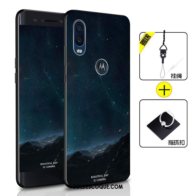 Coque Motorola One Vision Étui Tout Compris Téléphone Portable Vert Incassable Pas Cher