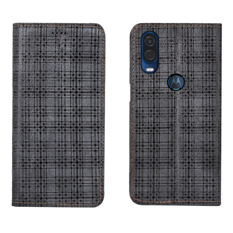 Coque Motorola One Vision Étui Téléphone Portable Gris Tout Compris Velours France