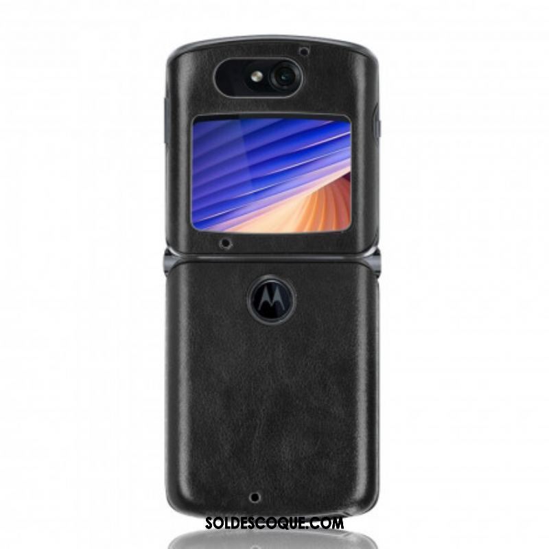 Coque Motorola Razr 5G Simili Cuir Litchi