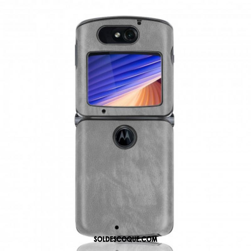 Coque Motorola Razr 5G Simili Cuir Litchi