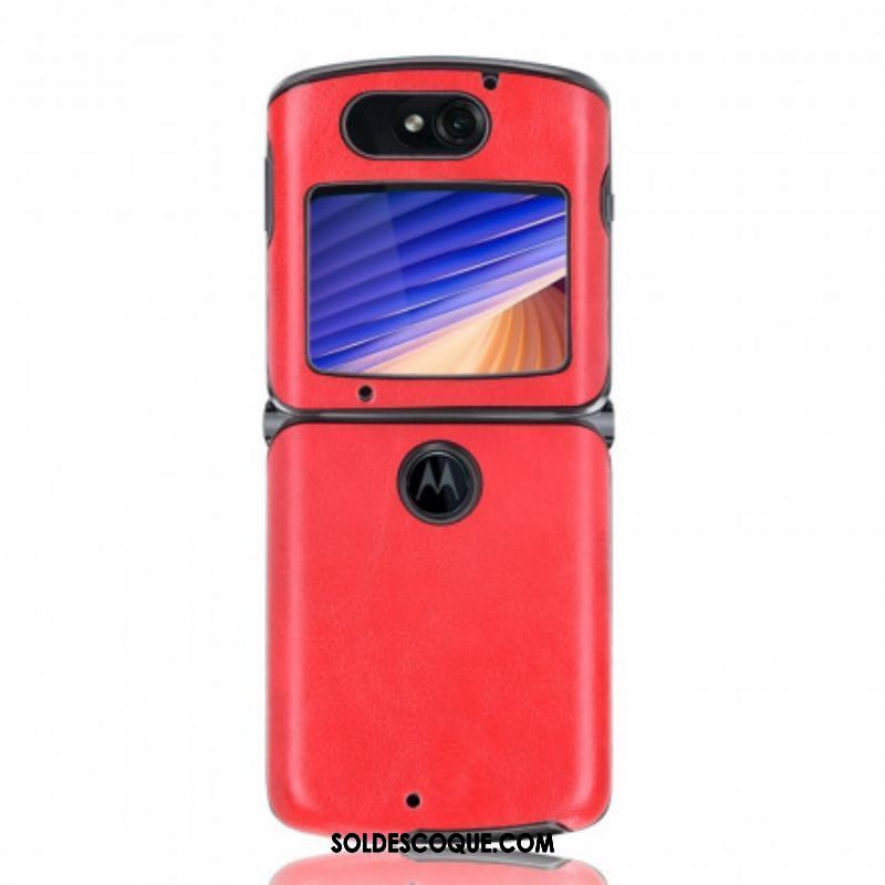 Coque Motorola Razr 5G Simili Cuir Litchi