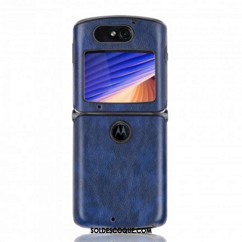 Coque Motorola Razr 5G Simili Cuir Litchi