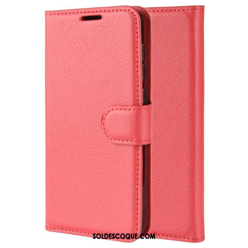 Coque Nokia 1.3 Protection Bleu Étui En Cuir Portefeuille Litchi Housse Soldes