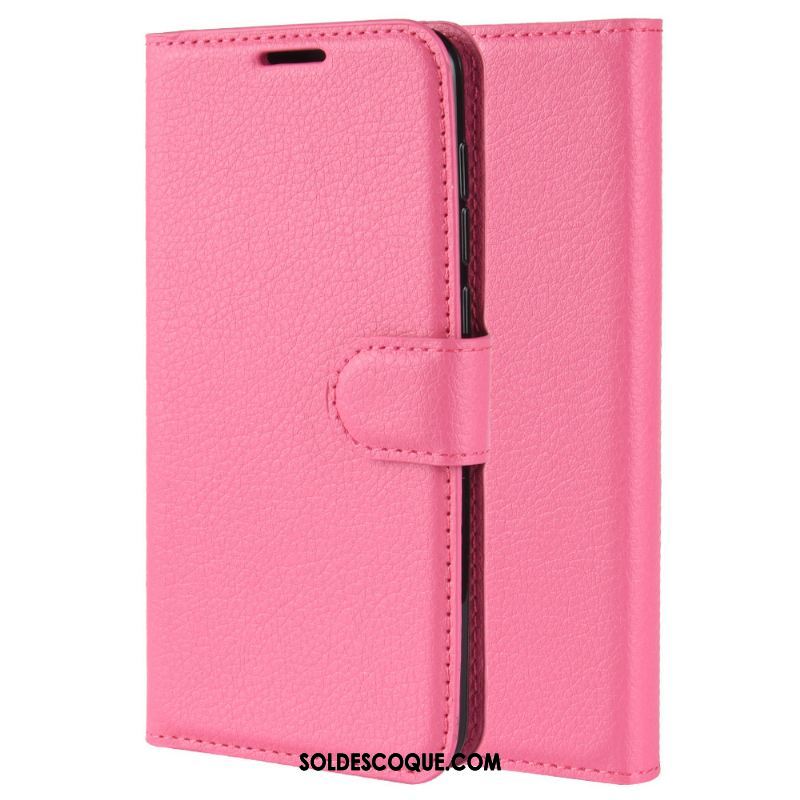 Coque Nokia 1.3 Protection Bleu Étui En Cuir Portefeuille Litchi Housse Soldes