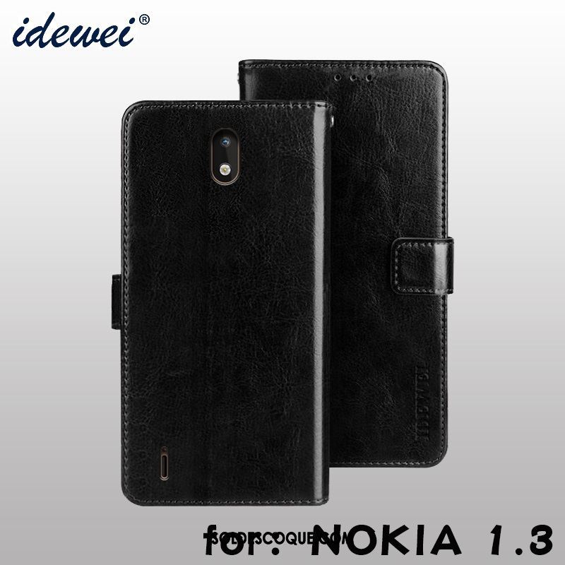 Coque Nokia 1.3 Support Étui En Cuir Portefeuille Carte Protection Soldes