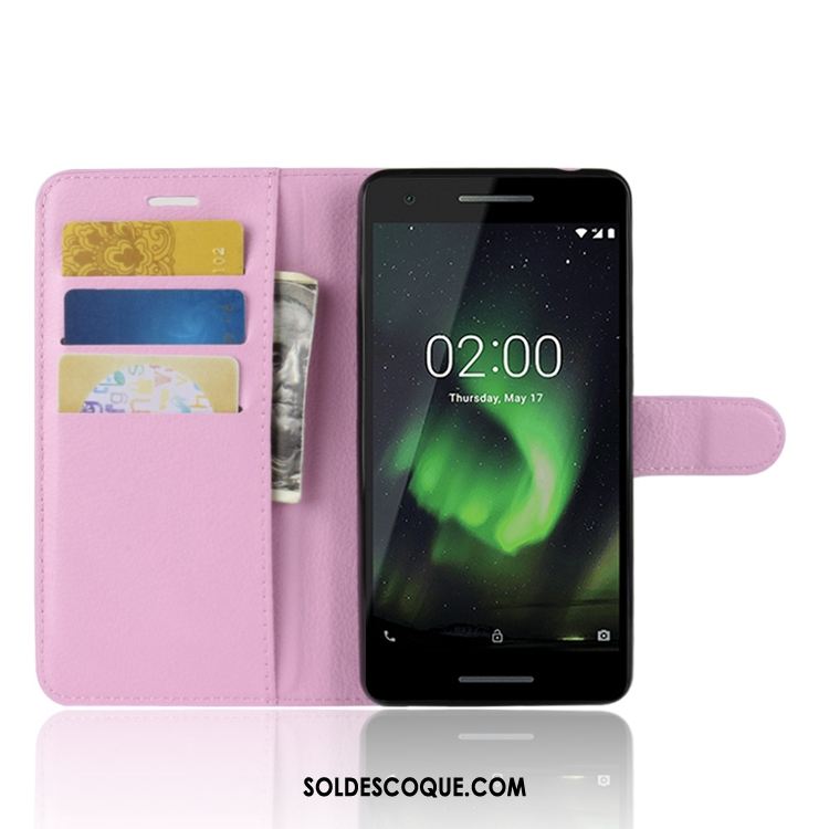 Coque Nokia 2.1 Bleu Portefeuille Modèle Fleurie Téléphone Portable Tendance Soldes