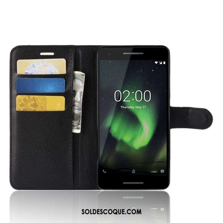 Coque Nokia 2.1 Bleu Portefeuille Modèle Fleurie Téléphone Portable Tendance Soldes