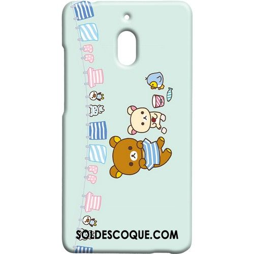 Coque Nokia 2.1 Légères Délavé En Daim Bleu Dessin Animé Téléphone Portable Housse En Ligne