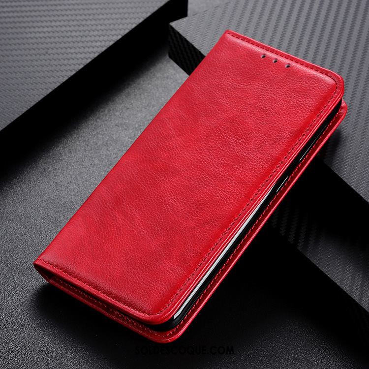 Coque Nokia 2.3 Magnétisme Étui Modèle Fleurie Litchi Rouge Soldes