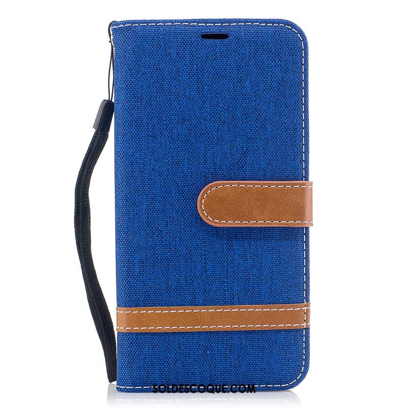 Coque Nokia 2.3 Protection En Denim Téléphone Portable Gris Portefeuille Pas Cher