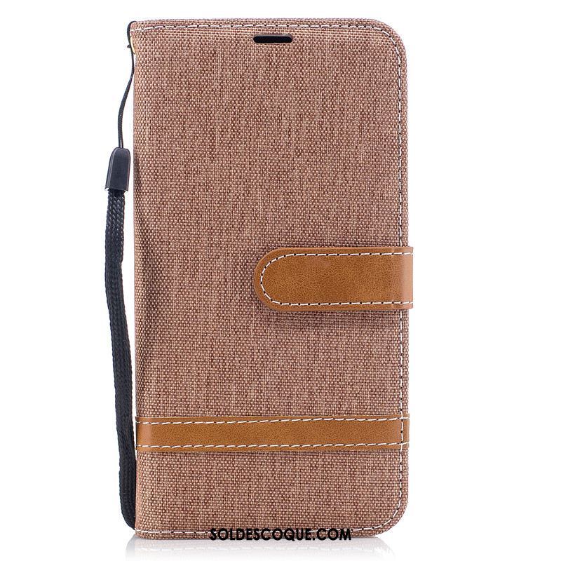 Coque Nokia 2.3 Protection En Denim Téléphone Portable Gris Portefeuille Pas Cher