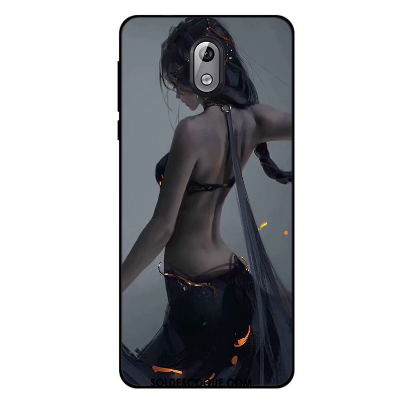 Coque Nokia 3.1 Bleu Incassable Dessin Animé Téléphone Portable Étui Pas Cher