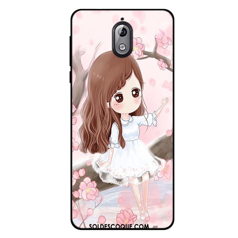 Coque Nokia 3.1 Bleu Incassable Dessin Animé Téléphone Portable Étui Pas Cher