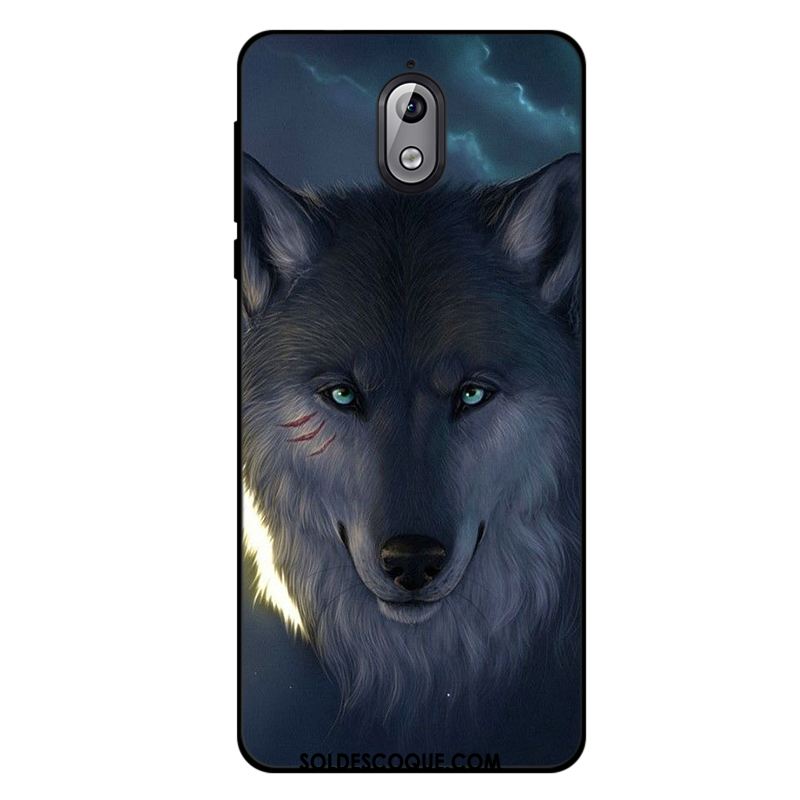 Coque Nokia 3.1 Bleu Incassable Dessin Animé Téléphone Portable Étui Pas Cher