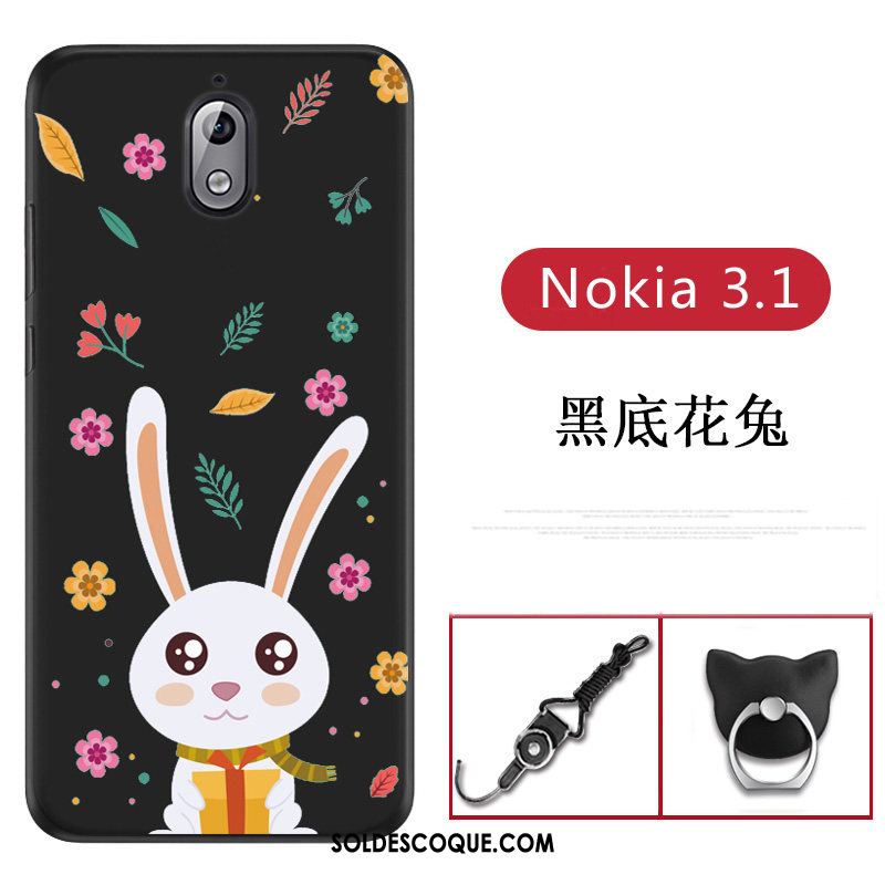 Coque Nokia 3.1 Personnalité Fluide Doux Protection Bleu Étui Pas Cher