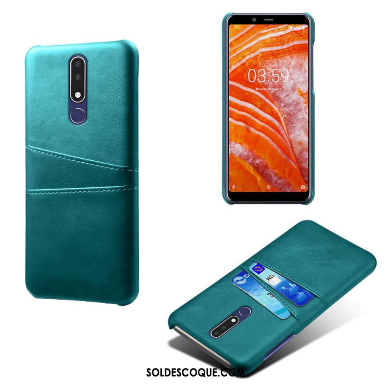 Coque Nokia 3.1 Plus Carte Protection Vert Étui Téléphone Portable Housse En Vente
