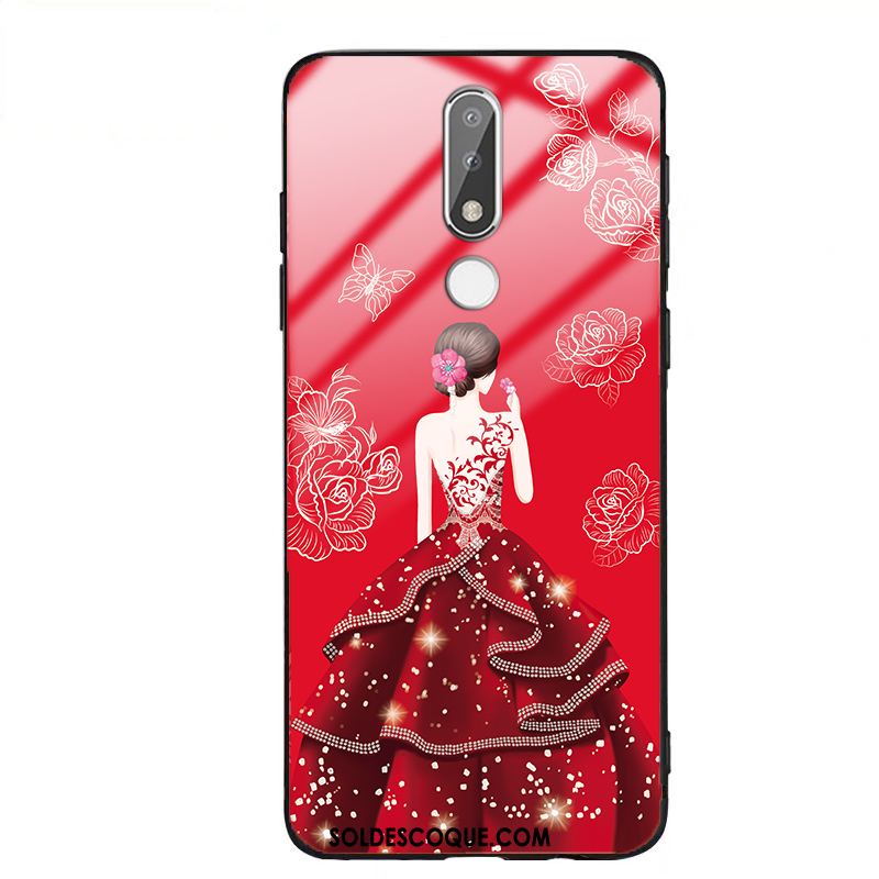 Coque Nokia 3.1 Plus Créatif Rouge Mode Personnalité Étui Soldes