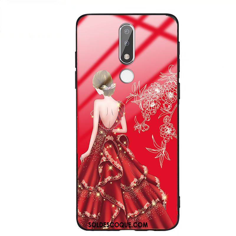 Coque Nokia 3.1 Plus Créatif Rouge Mode Personnalité Étui Soldes