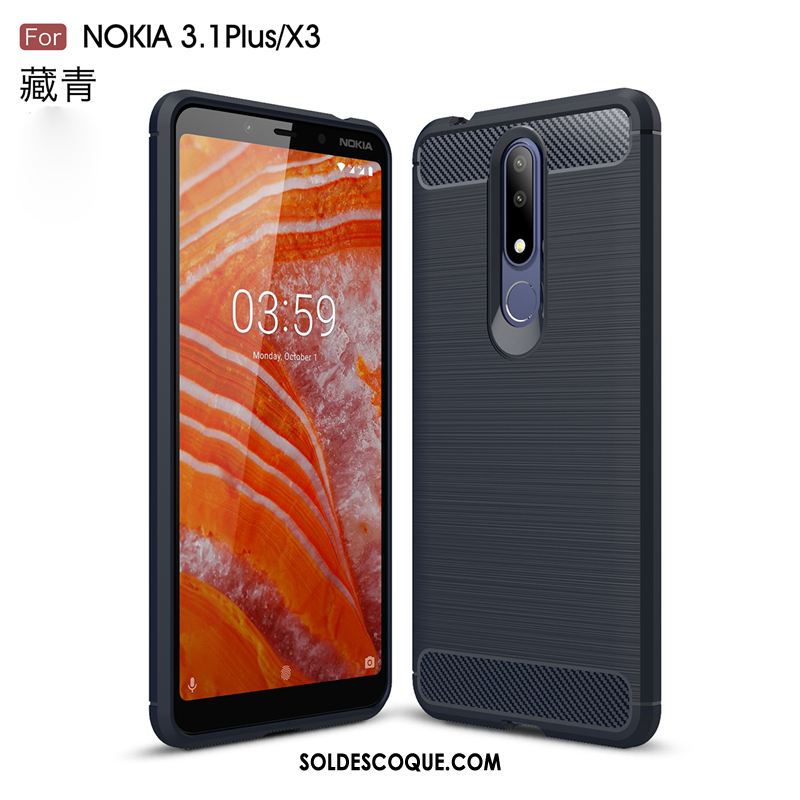 Coque Nokia 3.1 Plus Gris Modèle Fleurie Étui Étoile Silicone Soldes