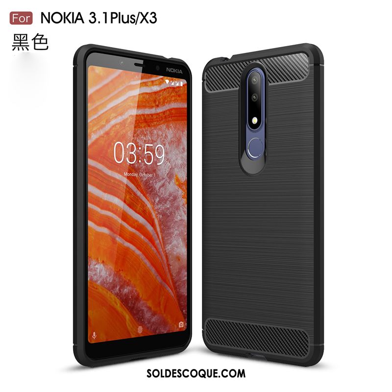 Coque Nokia 3.1 Plus Gris Modèle Fleurie Étui Étoile Silicone Soldes