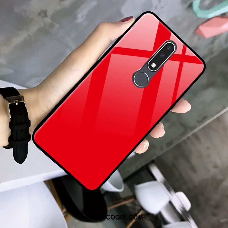 Coque Nokia 3.1 Plus Rouge Protection Incassable Personnalité Téléphone Portable Pas Cher