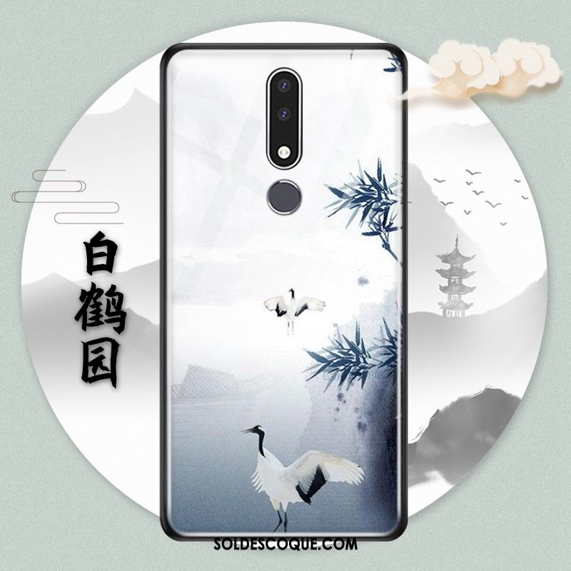 Coque Nokia 3.1 Plus Style Chinois Verre Étui Protection Téléphone Portable En Ligne