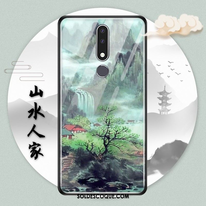 Coque Nokia 3.1 Plus Style Chinois Verre Étui Protection Téléphone Portable En Ligne