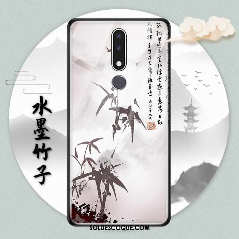 Coque Nokia 3.1 Plus Style Chinois Verre Étui Protection Téléphone Portable En Ligne