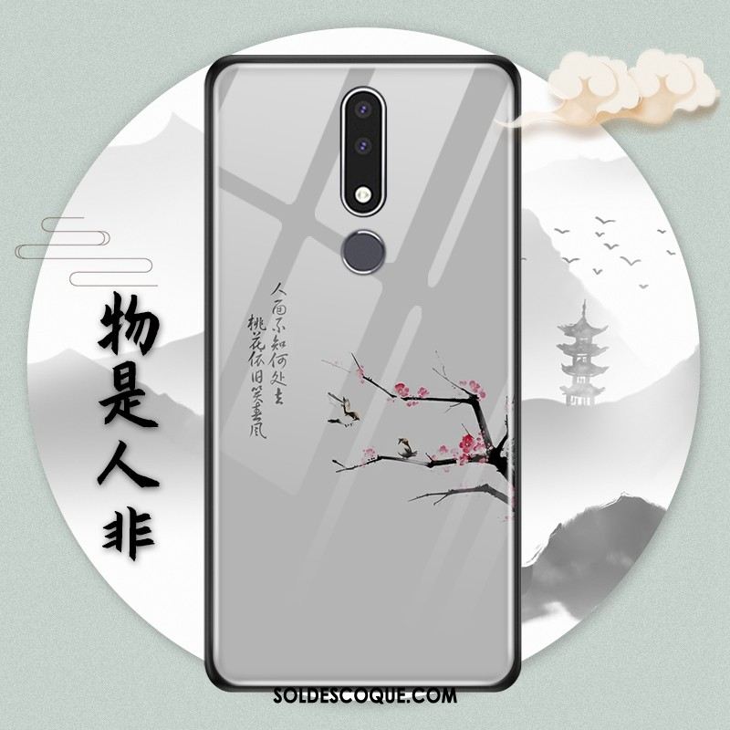 Coque Nokia 3.1 Plus Style Chinois Verre Étui Protection Téléphone Portable En Ligne