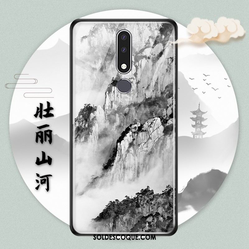 Coque Nokia 3.1 Plus Style Chinois Verre Étui Protection Téléphone Portable En Ligne