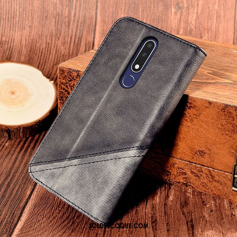 Coque Nokia 3.1 Plus Épissure Support Noir Protection Carte En Vente