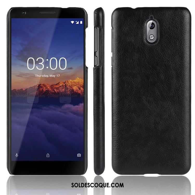 Coque Nokia 3.1 Téléphone Portable Protection Litchi Incassable Étui Soldes