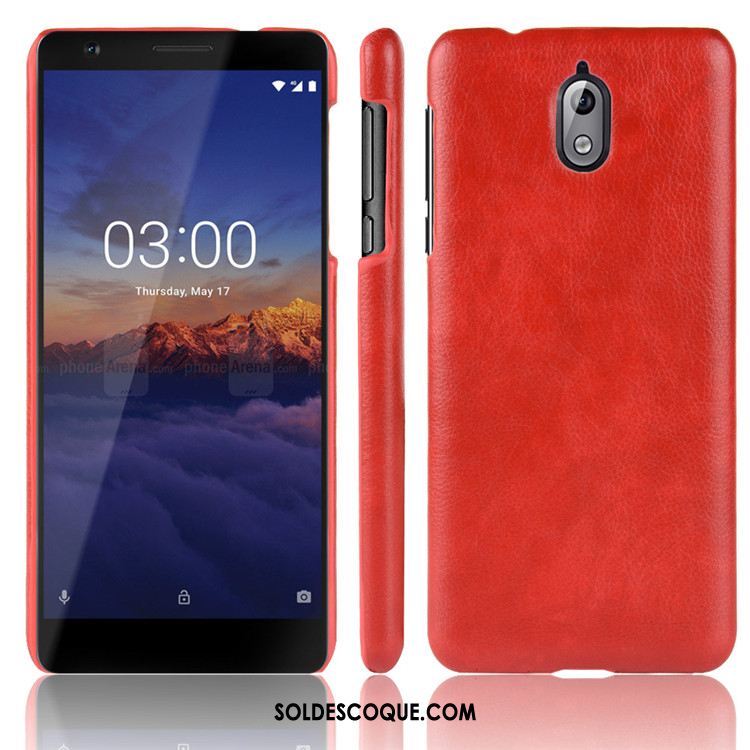 Coque Nokia 3.1 Téléphone Portable Protection Litchi Incassable Étui Soldes