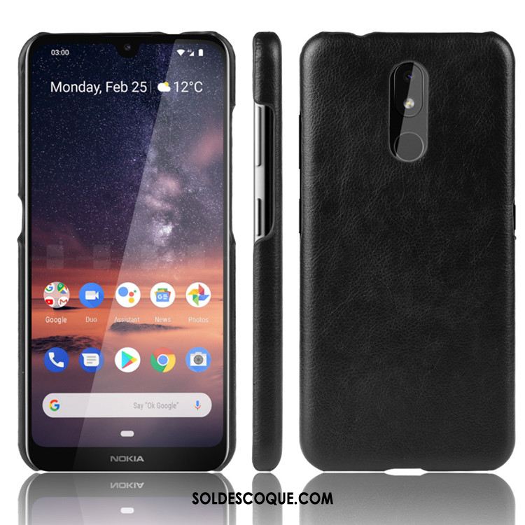 Coque Nokia 3.2 Litchi Difficile Qualité Étui Téléphone Portable En Ligne