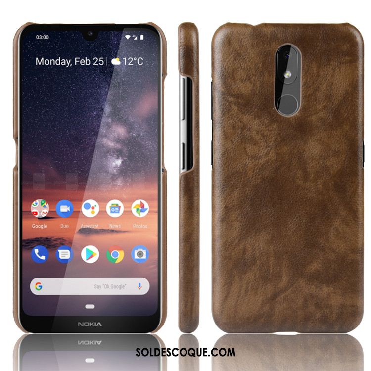 Coque Nokia 3.2 Litchi Difficile Qualité Étui Téléphone Portable En Ligne