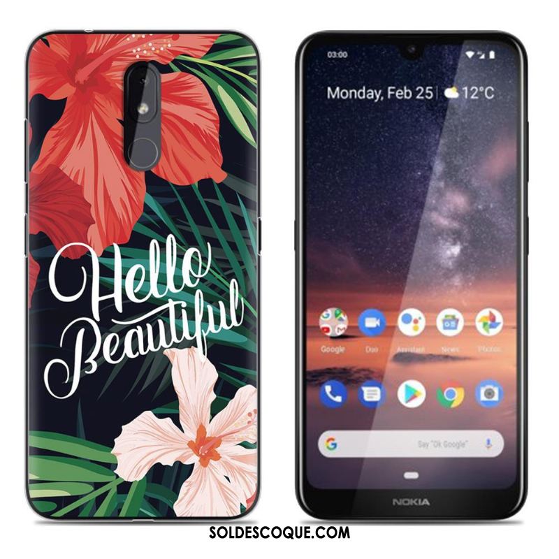 Coque Nokia 3.2 Peinture Créatif Fluide Doux Rose Tendance Pas Cher