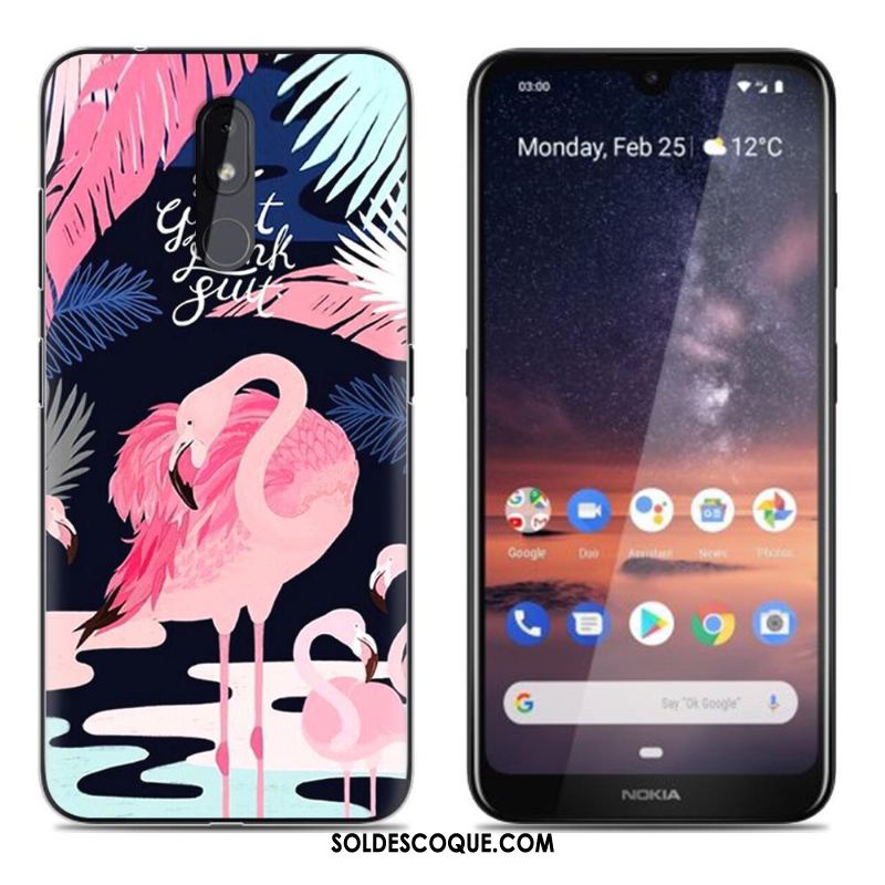 Coque Nokia 3.2 Peinture Créatif Fluide Doux Rose Tendance Pas Cher