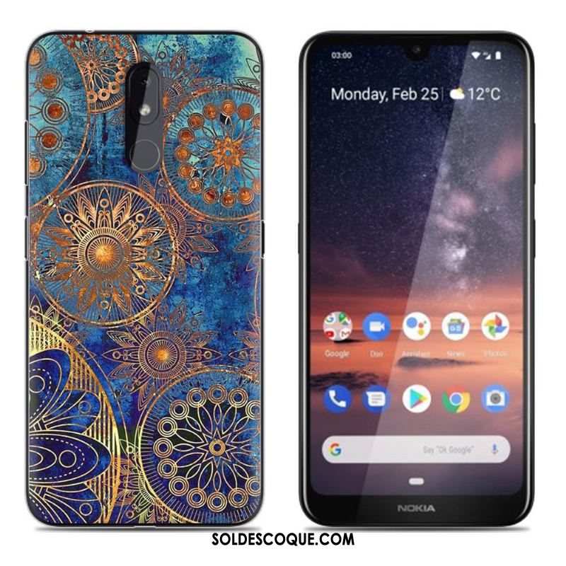 Coque Nokia 3.2 Peinture Créatif Fluide Doux Rose Tendance Pas Cher