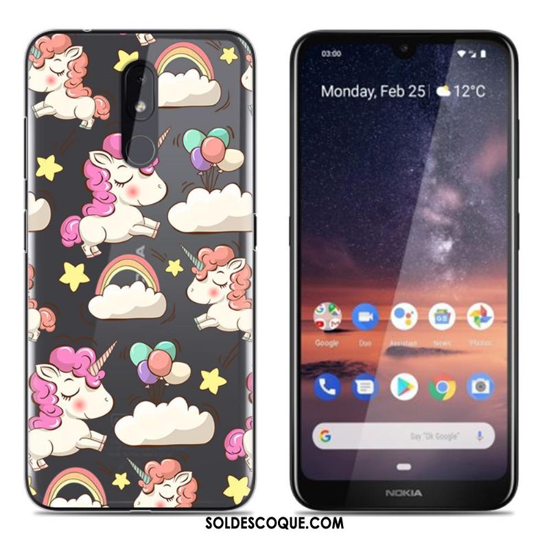 Coque Nokia 3.2 Peinture Créatif Fluide Doux Rose Tendance Pas Cher