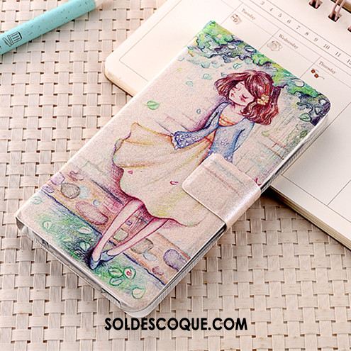 Coque Nokia 3.2 Tissu Fluide Doux Rose Carte Étui En Cuir En Vente