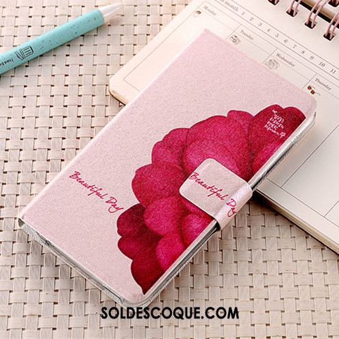 Coque Nokia 3.2 Tissu Fluide Doux Rose Carte Étui En Cuir En Vente