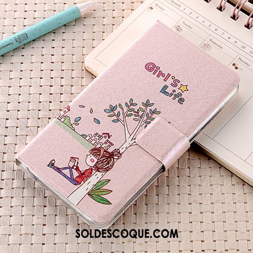 Coque Nokia 3.2 Tissu Fluide Doux Rose Carte Étui En Cuir En Vente