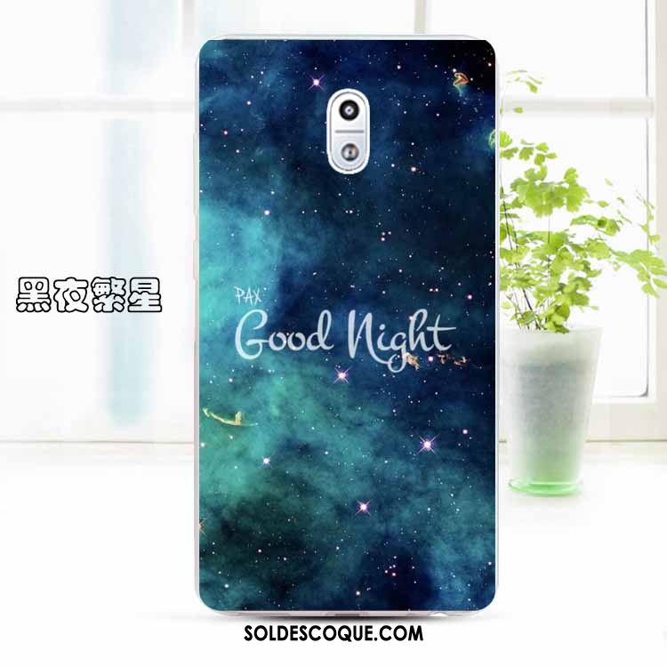 Coque Nokia 3 Bleu Fluide Doux Protection Tendance Téléphone Portable Pas Cher